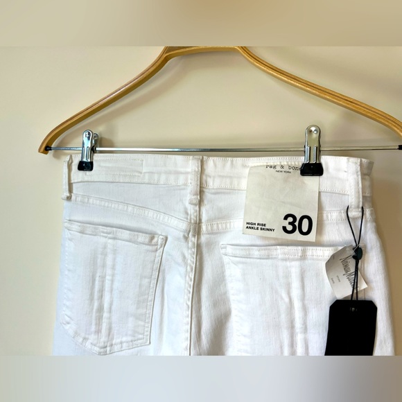 Rag & Bone High Rise Ankle Skinny size 30 white NWT - Picture 1 of 4